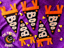 Load image into Gallery viewer, Handmade Felt 'Boo' Pennant