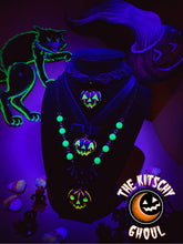 Load image into Gallery viewer, Pumpkin Heart Necklace (Black+Glow)-- Different Wear Styles.