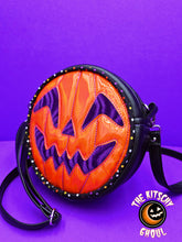 Load image into Gallery viewer, "Jolly Jack" Handmade Holographic Pumpkin Purse