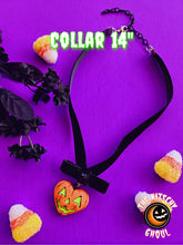 Load image into Gallery viewer, Pumpkin Heart Necklace (Orange+Glow)-- Different Wear Styles.