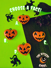 Load image into Gallery viewer, Pumpkin Heart Earrings (Classic Orange)