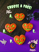 Load image into Gallery viewer, Pumpkin Heart Necklace (Orange+Glow)-- Different Wear Styles.