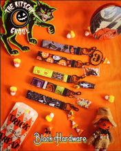 Load image into Gallery viewer, Trick or Treat Mystery Fabric Key fob w/ Spooky Charms