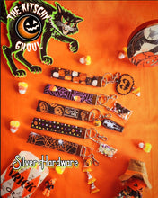 Load image into Gallery viewer, Trick or Treat Mystery Fabric Key fob w/ Spooky Charms
