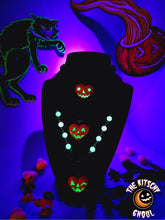 Load image into Gallery viewer, Pumpkin Heart Necklace (Orange+Glow)-- Different Wear Styles.