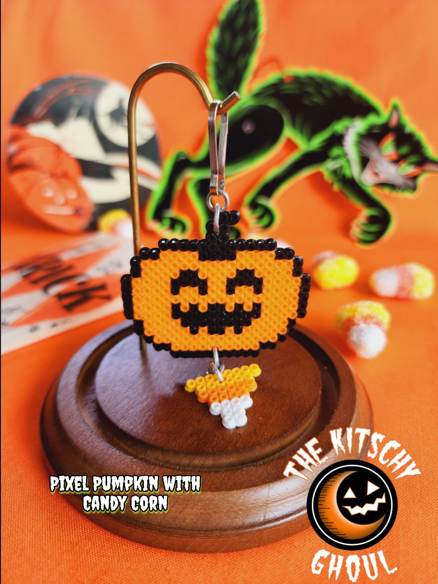 Trick or Treat Mystery Fabric Key fob w/ Spooky Charms - The Kitschy Ghoul