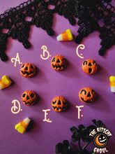 Load image into Gallery viewer, Spooky Pumpkins Stud Earrings