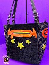 Load image into Gallery viewer, "Bat Mask Jack" Handcrafted Pumpkin Tote Bag Purse
