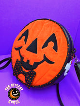 Load image into Gallery viewer, "Jack &amp; Gil" Handcrafted Double Sided Pumpkin Purse
