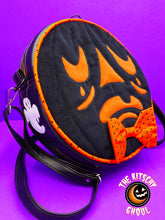 Load image into Gallery viewer, "Jack &amp; Gil" Handcrafted Double Sided Pumpkin Purse
