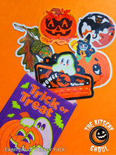 Load image into Gallery viewer, Mystery Spooky Sticker Pack 5pc -- True Vintage Treat Bag
