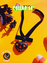 Load image into Gallery viewer, Pumpkin Heart Necklace (Classic Black)-- Different Wear Styles.
