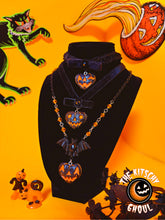 Load image into Gallery viewer, Pumpkin Heart Necklace (Classic Black)-- Different Wear Styles.
