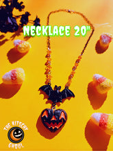 Load image into Gallery viewer, Pumpkin Heart Necklace (Classic Black)-- Different Wear Styles.
