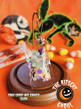 Load image into Gallery viewer, Trick or Treat Mystery Fabric Key fob w/ Spooky Charms
