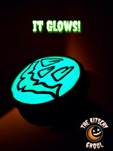Load image into Gallery viewer, &quot;Glowin&#39; Ghoulia&quot; Glow in the dark Handmade &#39;Bat&#39; Wristlet Handbag
