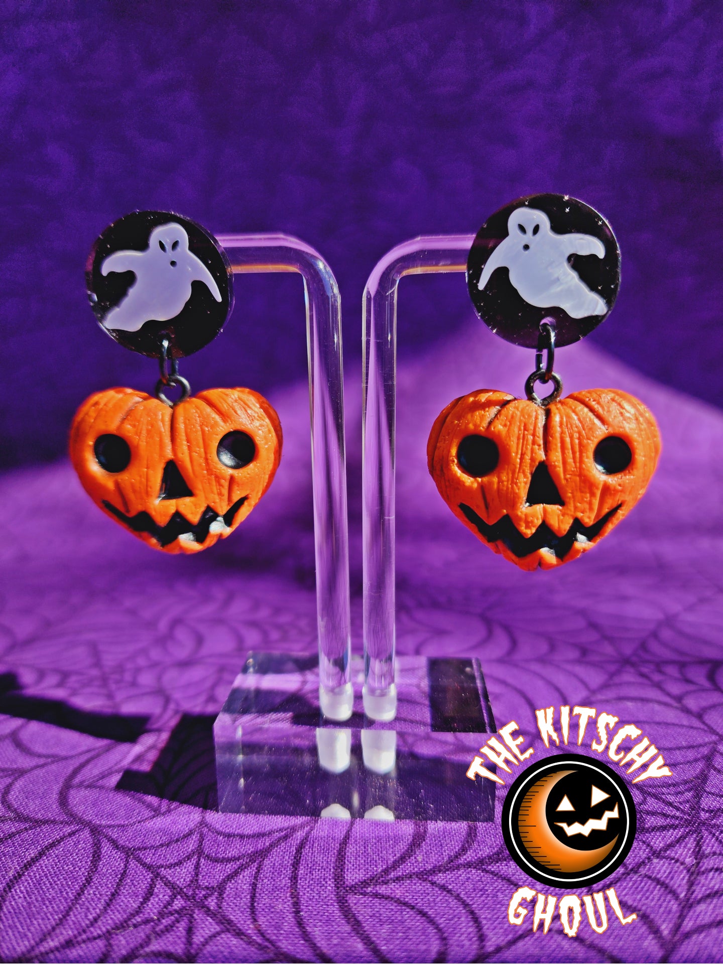 Pumpkin Heart Earrings (Classic Orange)