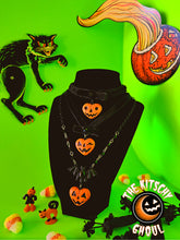 Load image into Gallery viewer, Pumpkin Heart Necklace (Classic Orange)-- Different Wear Styles.
