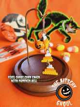 Load image into Gallery viewer, Trick or Treat Mystery Fabric Key fob w/ Spooky Charms
