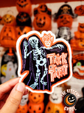 Load image into Gallery viewer, &quot;Trick or Treat Ghoul&quot; Vinyl Sticker
