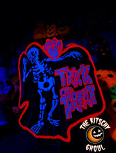Load image into Gallery viewer, &#39;Trick or Treat Ghoul&#39; Handcrafted UV &amp; Glow Tufted Wall Hanging
