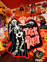 Load image into Gallery viewer, &#39;Trick or Treat Ghoul&#39; Handcrafted UV &amp; Glow Tufted Wall Hanging
