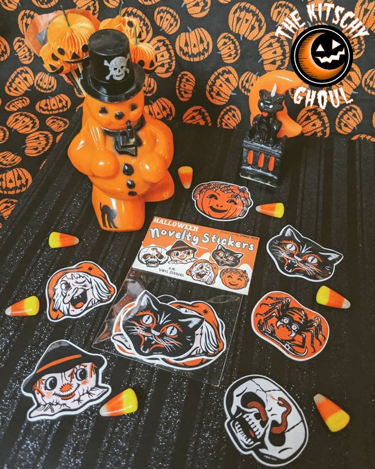 Vintage Inspired Halloween Novelty Stickers 6pc. Pack