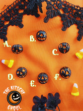 Load image into Gallery viewer, Spooky Pumpkins Stud Earrings: Reverse Color
