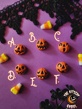 Load image into Gallery viewer, Spooky Pumpkins Stud Earrings
